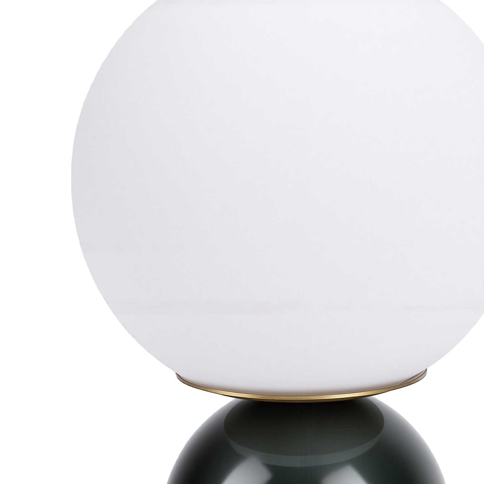 FTVOGUE Lampada da Comodino Globe con Paralume in Vetro e Base in Marmo | Attacco E27, Luce Calda per Soggiorno, Studio, Camera da Letto, Compatibile con Lampadina Dimmerabile