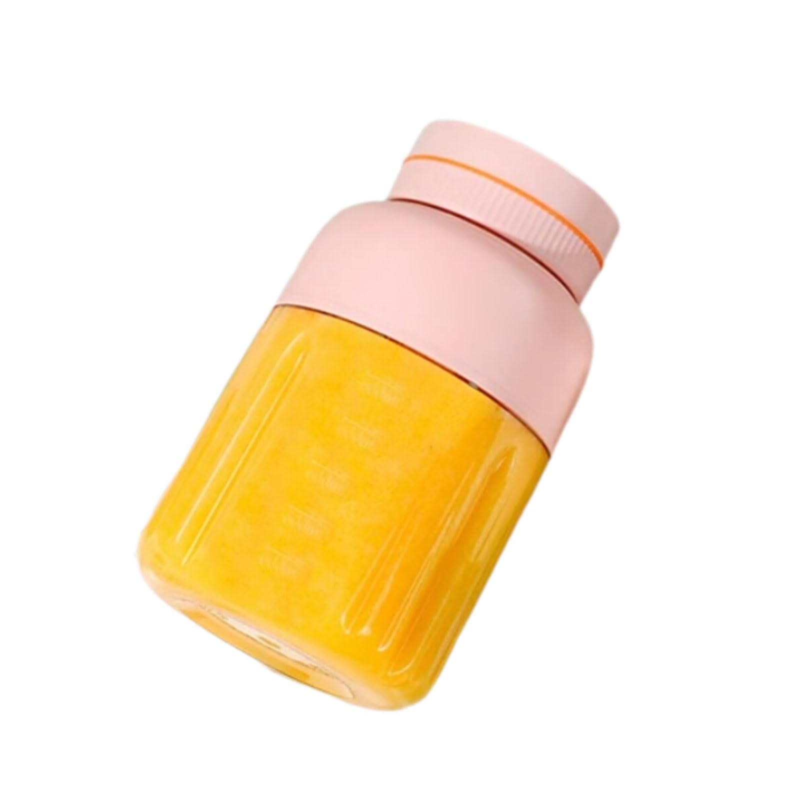 Bezprzewodowy plastikowy przenośny blender z 2 pokrywkami 46 ostrzy USB osobisty rozmiar blender do smoothie lód wyciskanie soku 1400 ml wydajność (jasnoczerwony)