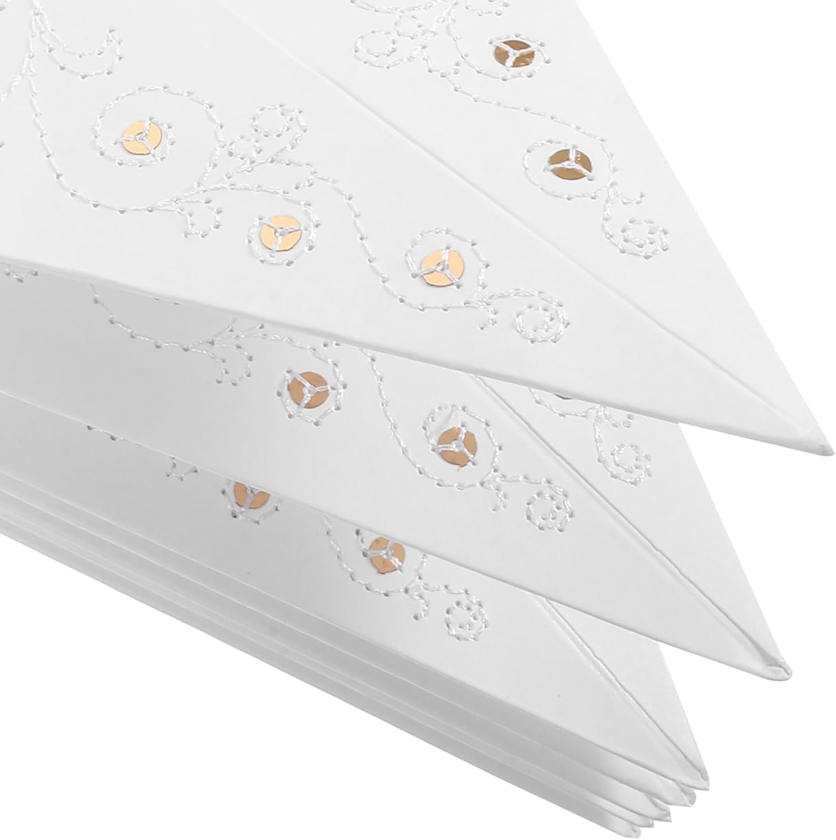 VICASKY Paper Star Lantern - Anti-Tear Reinforced Lamp Shade for Christmas Decoration: Seven-Pointed Hanging Light for Wedding Party - 17.7in White