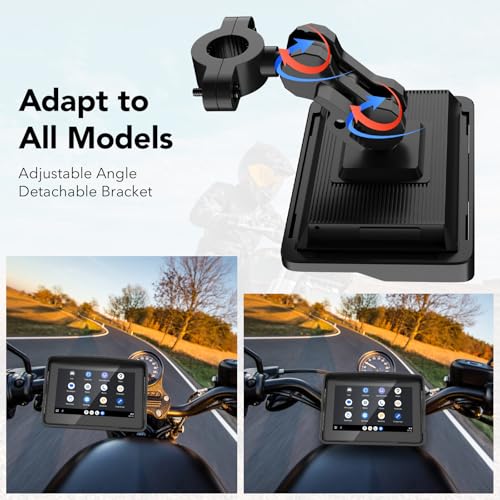 Image of YCV 5 Inch Wireless Motorcycle Carplay Screen & Android Auto