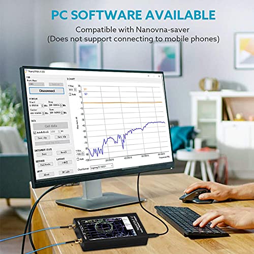 Image of Elikliv Upgraded 4.3 inch NanoVNA-F V2 Vector Network Analyzer, 50KHz -3GHz V0.4.0 HF VHF UHF Antenna Analyzer Ham Radio, 5000mAh VNA Analyzer Measuring S Parameters, SWR, Phase, Delay, Smith Chart