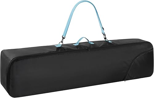 Miniatura 19 de Navaris Bolsa de snowboard para hombre y mujer - 61.8 in - con bolsillo lateral y correas ajustables - para un fácil transporte de snowboard - Negro