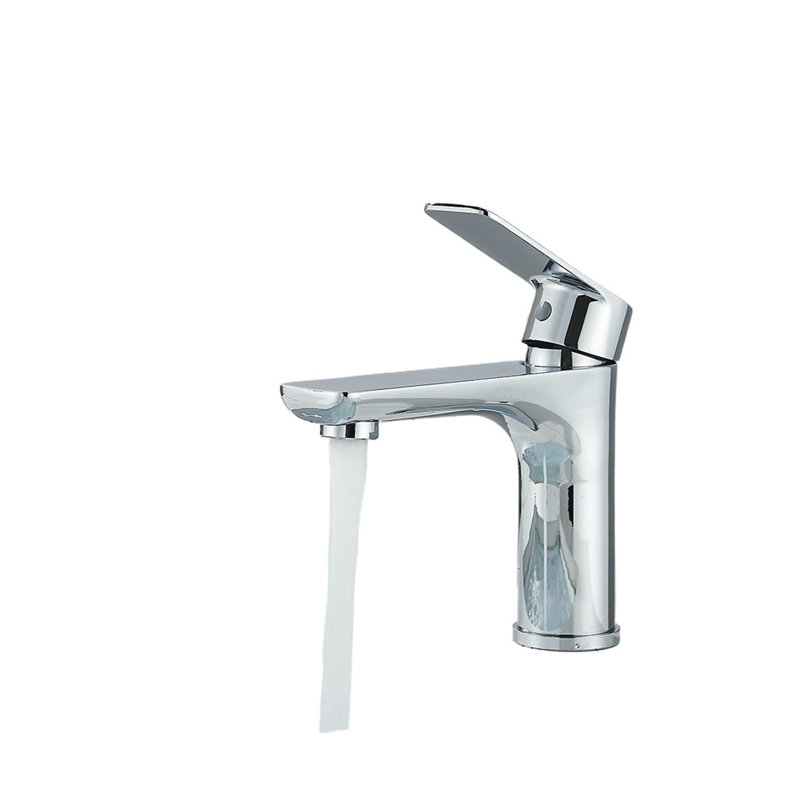 Grifo para lavabo de acero inoxidable 304 con monomando para agua fría y caliente en acabado cromo