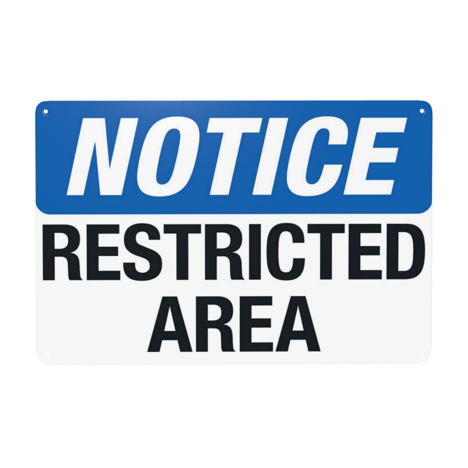 Official Restricted Area Notice Authorized Personnel Only Sign 12x8 Inch