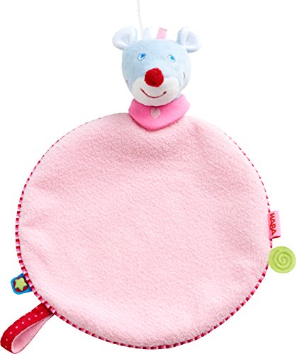 Preisvergleich Produktbild HABA 303875 - Schmusetuch Maus Merle, weiches Schmusetuch für Babys, mit süßer Maus-Fingerpuppe, zum Spielen, Trösten und Einschlafen, schönes Geschenk zur Geburt, zur Taufe oder zum Geburtstag