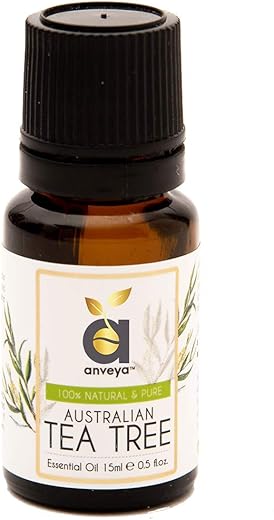Anveya Australian Tea Tree Essential Oil | For Face, Skin & Hair | Best For Acne | 100% Natural, Pure & Undiluted | For both Men & Women |Paraben…