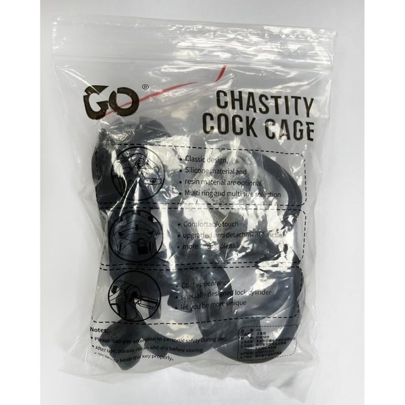 Black Plastic Fitness Protection Cage, 100mm De Largo, Adecuado para El Desgaste De Entrenamiento Personal, con 4 TamañOs De Anillos, DiseñO De Cerradura Invisible, Key-K+2