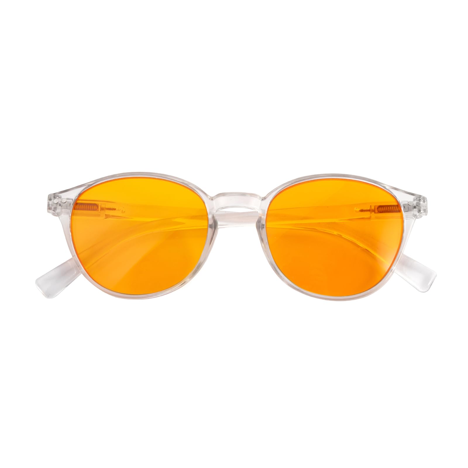 SKYWAY Blaulichtfilter Brille ohne Stärke Damen Herren, Klassische Leichte Runde Blaulicht Brille Blue Light Glasses Computerbrille Gaming Brille mit Federscharnier