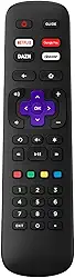 Controle Remoto Compatível Com Tv Roku Smart Led Aoc S5195 32S5195 32S5195/78 32S5195/78G 43S5195 43S5195/78 43S5195/78G Com Teclas Netflix Google Play DAZN Deezer