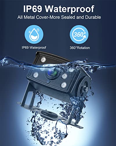 1080P Back Up Camera Systems For Truck, 7 Inch Vehicle Backup Cameras With Ip69 Waterproof Rear View Camera Ir Night Vision, Wire Reserve Camera For Rv/Trucks/Car/Trailer/Camper/Van #TOP3