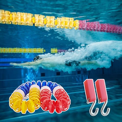 TUOYIBO Swimming Pool Safety Divider Rope & Float Kits, Public Pools Lane Area Floating Divider Ropes, Pool Separation Line for Dividing Water Area (Color : Steel Wire Rope, Size : 12m(39.3f