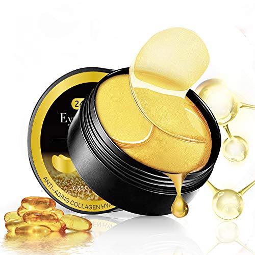 30 Pairs Under Eye Patches - 24k Gold Collagen Eye Mask for Dark Circles and Puffinessï¼Œunder Eye Gel Pads for Puffy Eyes Treatmentï¼Œskincare, Wrinkles, Dry Eyes with Instant Results Suit Women and Men