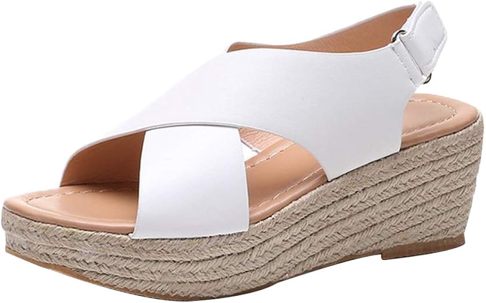 Women's Sandals Wedge Heel Leather Sandals Fashion Comfortable Summer