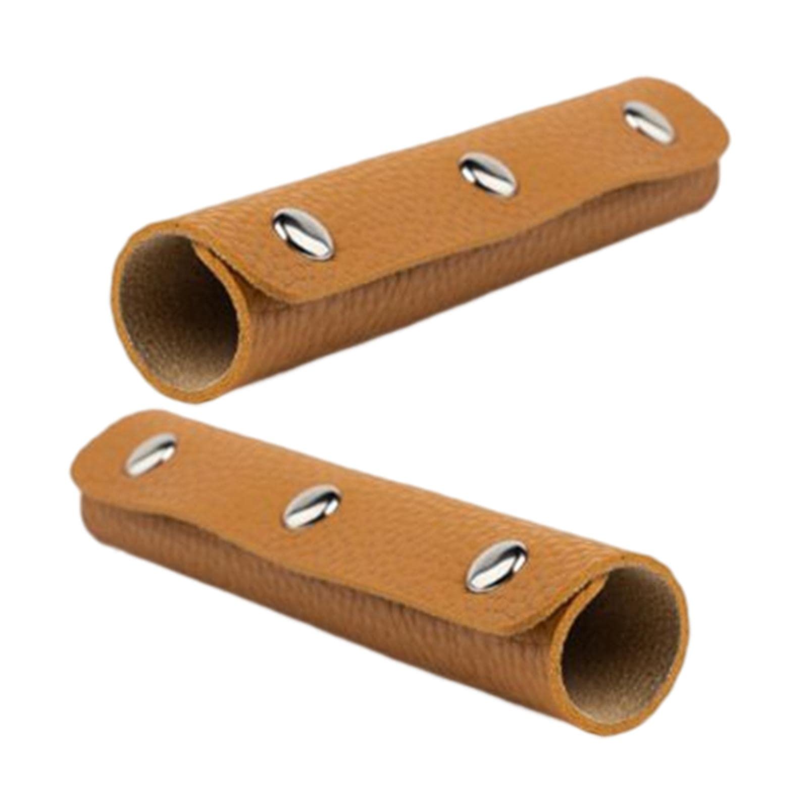 2x Leather Handbag Handle Wrap Cover Handle Protectors Holder for Travel Bag Orange-image-22