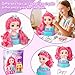 Kryonixty 4-in-1 Doll Head for Hair Styling Kids-9Inch,41pcs Hair Salon Toys Makeup Kit Princess Accessories Pretend Play Toys Birthday Gifts for 3-8 Year Old Girls