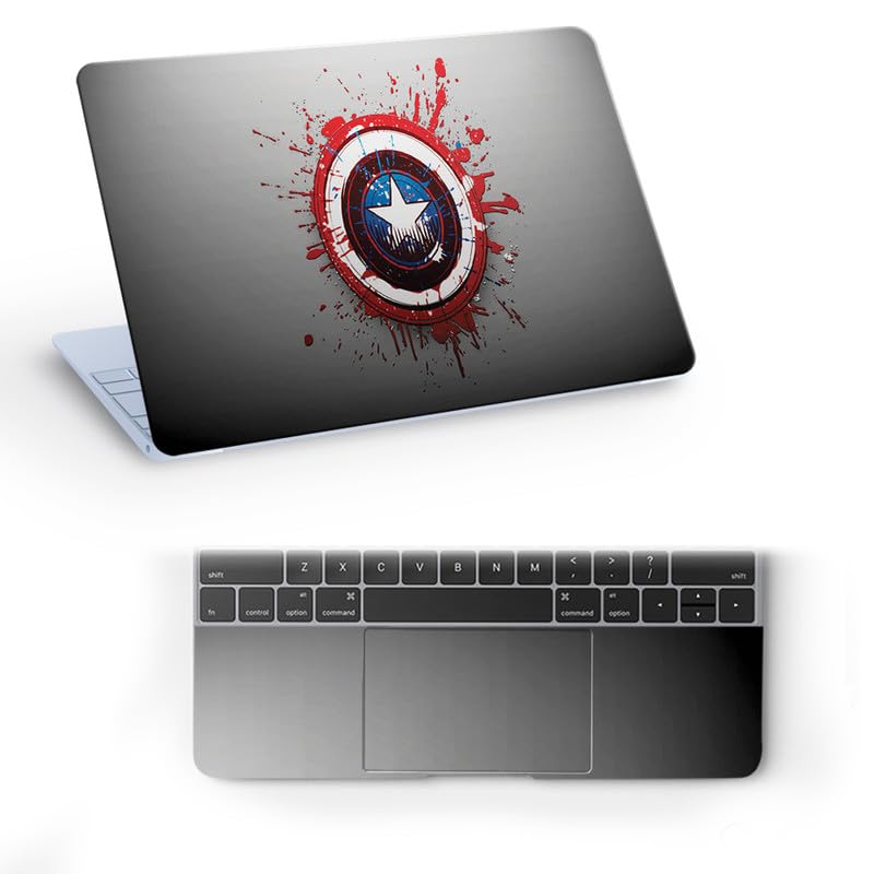 Galaxsia Captain America Shield Full Vinyl Laptop Skin/Sticker/Cover for 17 to 17.3 Inches Laptops Laminated-Removable-HD Quality Compatible for Hp-Dell-Sony-Lenovo-Asus etc.(16.5x11 Inches) (B078HTYTF4) Amazon Price History, Amazon Price Tracker