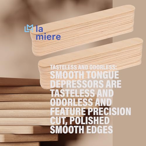 la miere 100p wood tongue depressors non-sterile large applicator sticks 634 tongue depressors wood non-sterile