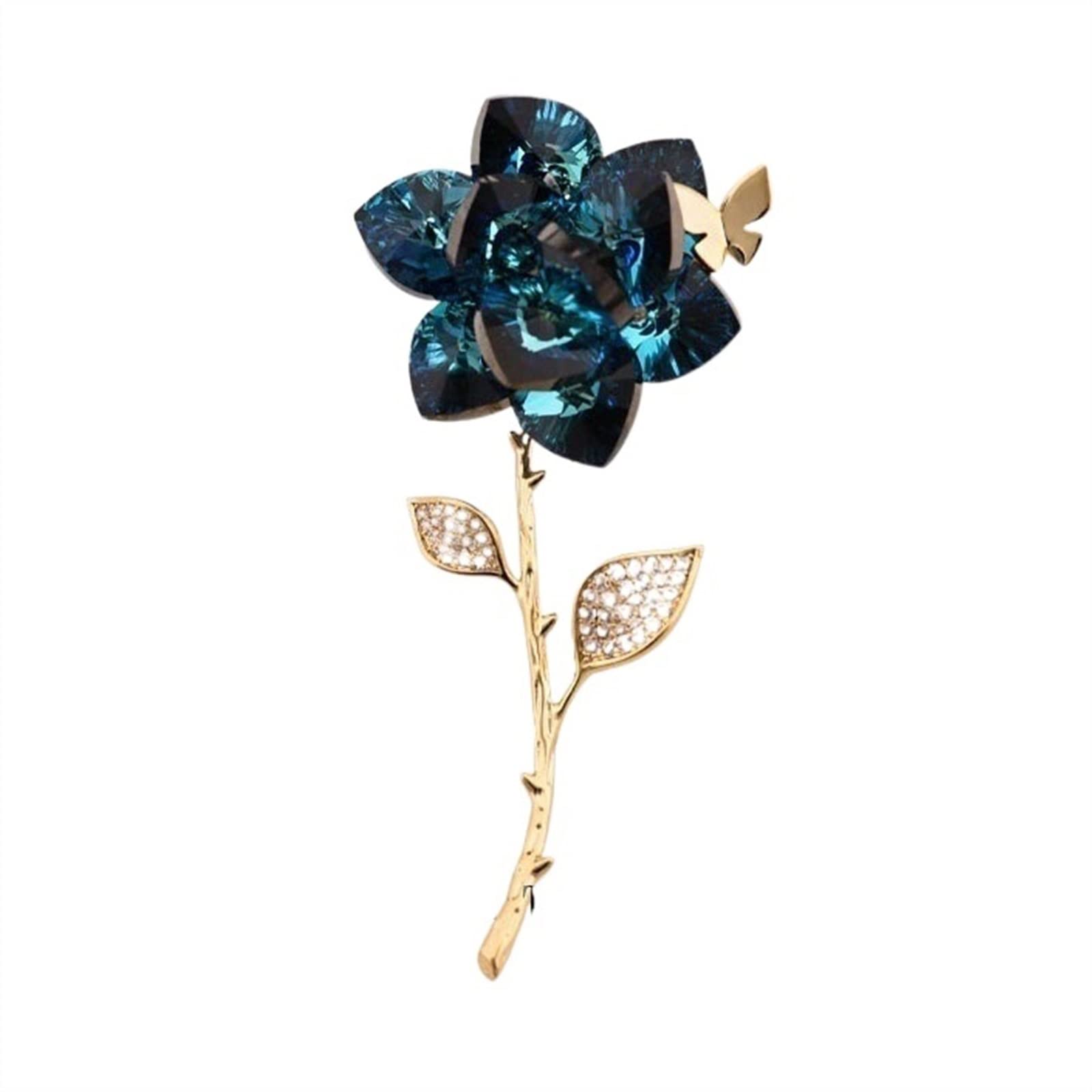 GLigeT Broche Broche de Mariposa de Flores, Broche de Moda Ligero y Lujoso, Ropa Brillante, Accesorios a Juego, Regalo for Novia Broches para Ropa