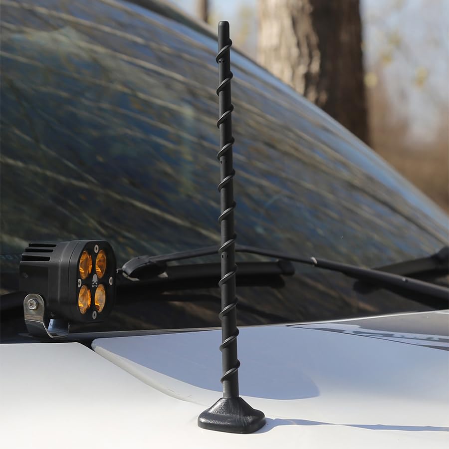 Image of 7-inch Ford Bronco Short Antenna, Fits for Ford Bronco Full Size and Sport All Models 2021 2022 2023 2024 2025 2026, 7 Inch Spiral Radio Antenna for Bronco Accessories 2021-2026