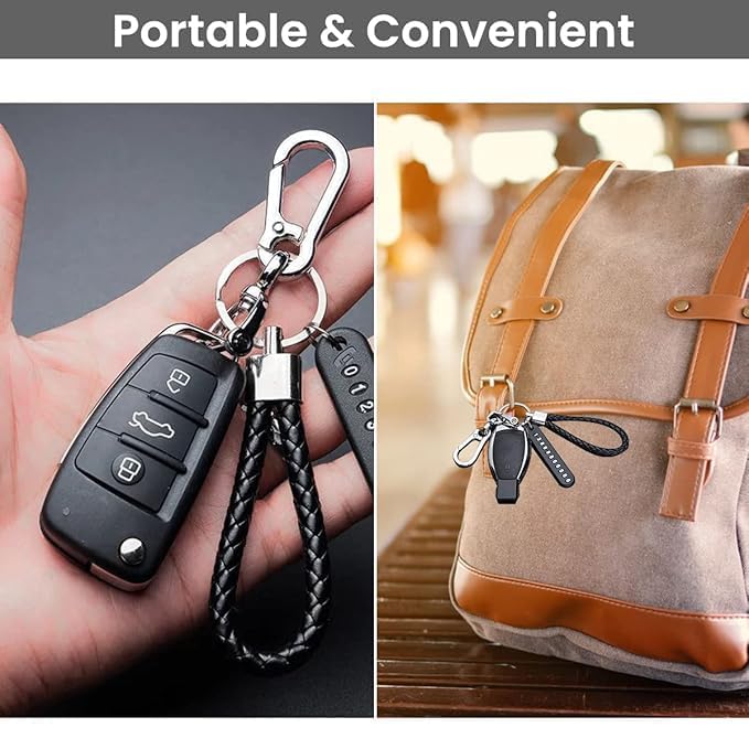 Image of Metal Keychain with Carabiner Clip | Portable Key Ring Holder | Heavy Duty Key chain Charm | Everyday Carry Key Accessory for Men Women | Gift for Car & Bike Keys