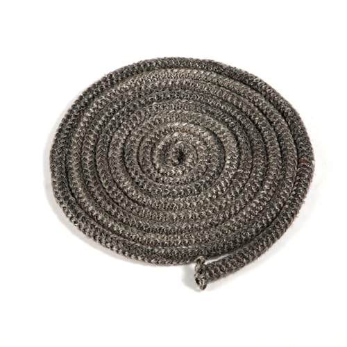 NQEUEPN Joint Tressé pour Insert et Poêle 8mm x 4m, Imprégnée de Graphite Joint d'Étanchéité...