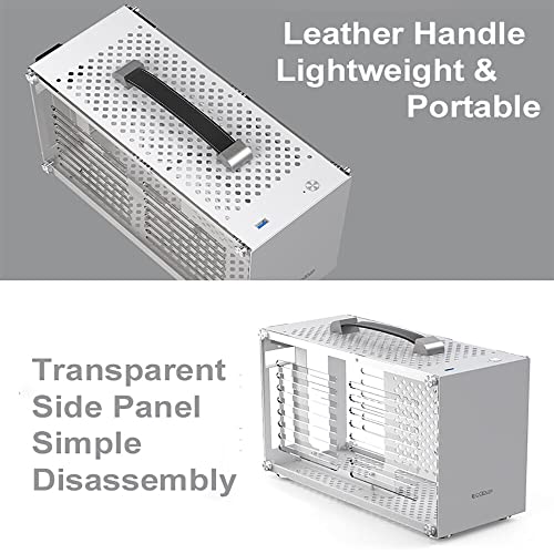 Ediy Itx Mini A4 Computer Case 7.5L Aluminum Mini-Itx Motherboard Small Pc Case Test Bench Support Sfx Power Supply 300Mm Vedio Card Transparent Acrylic Side Panel #TOP5