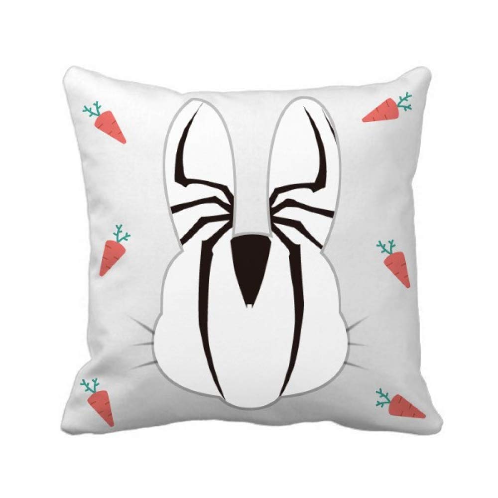 Housse de coussin lapin motif insecte noir lavable et durable