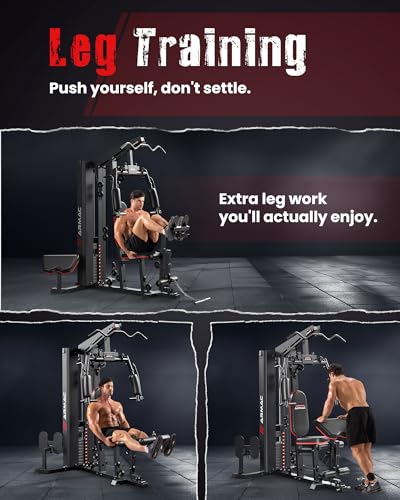 Image of Sportsroyals Home Gym, Multifunctional Gym Equipment, Workout Equipment with 150LBS Weight Stack, for Leg Press, LAT Pull Down, Chest Presses
