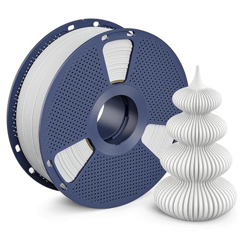 SUNLU Matte PLA Filament 1.75mm 2025 Upgrade Spool Compatible with Bambulab Refill Filament, 1kg(2.2lbs) 3D Printer Filament, Matte Surface Texture, White A-mattepla-1kg-white