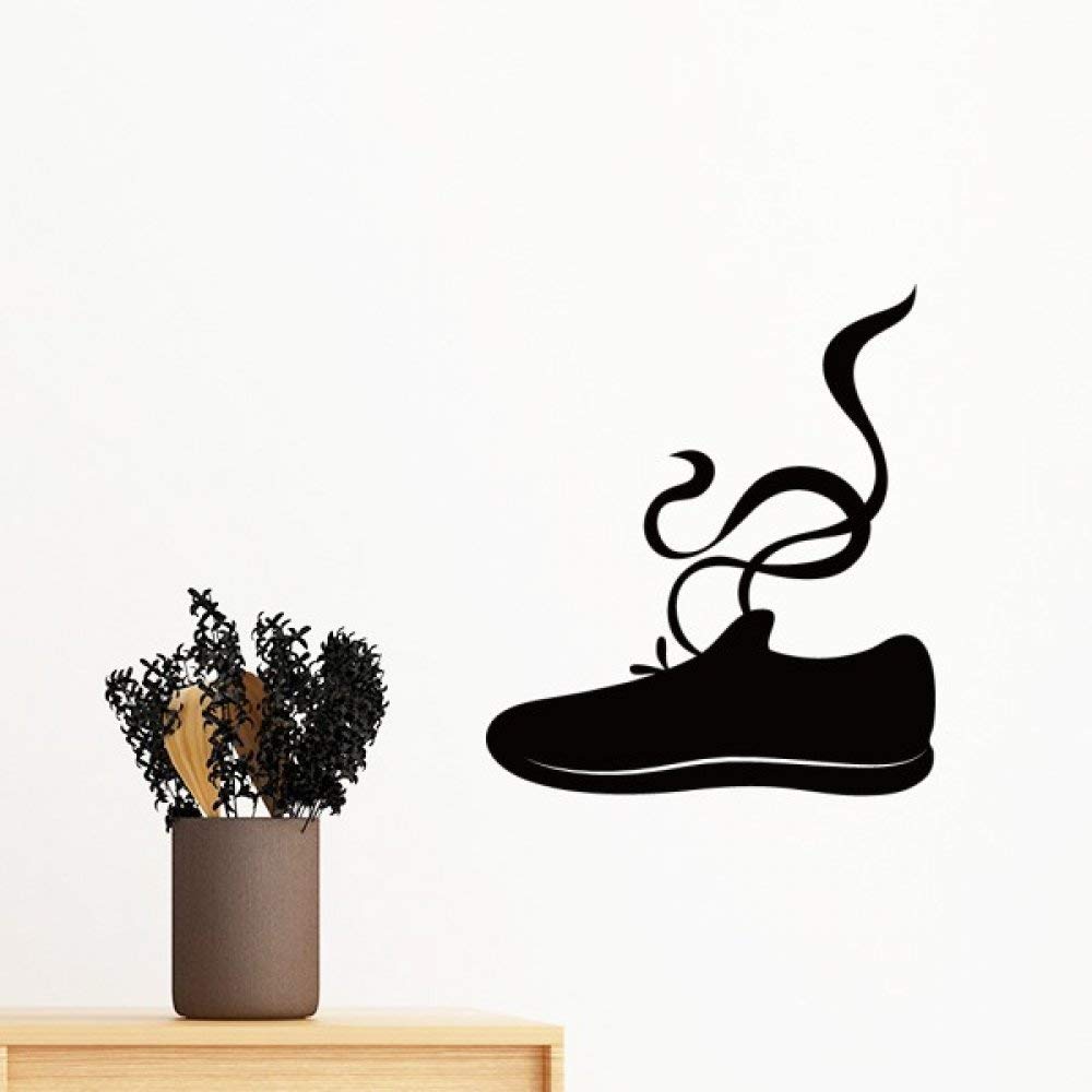 Autocollant mural amovible motif chaussures de sport papier peint DIY vinyle deco chambre 50cm