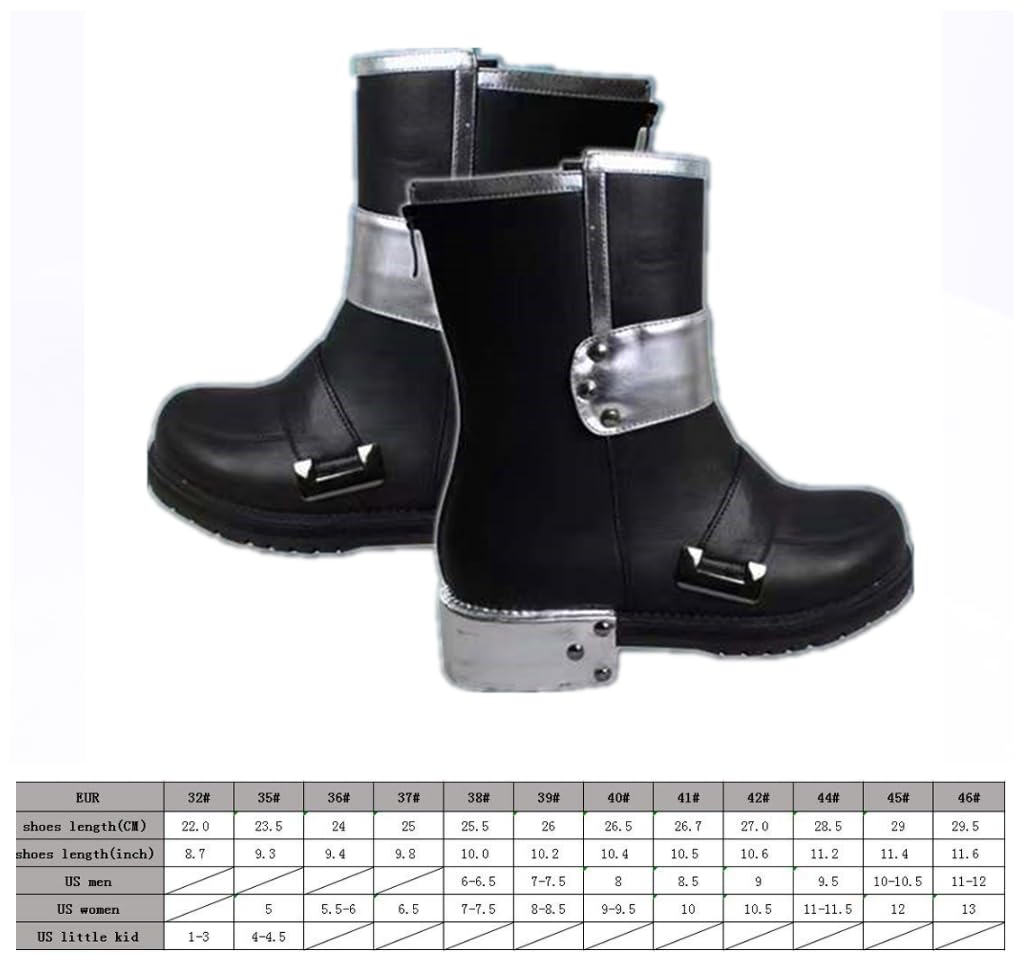 US-Größe Anime SAO Cosplay Schuhe Kirito Schwarz PU Schuhe Party Schuhe, Schwarz , 43 EU