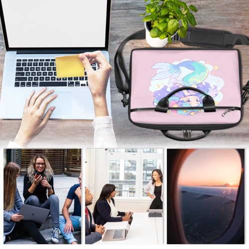 Maletín para laptop con diseño de estrellas y sirena 15 pulgadas miniatura 6