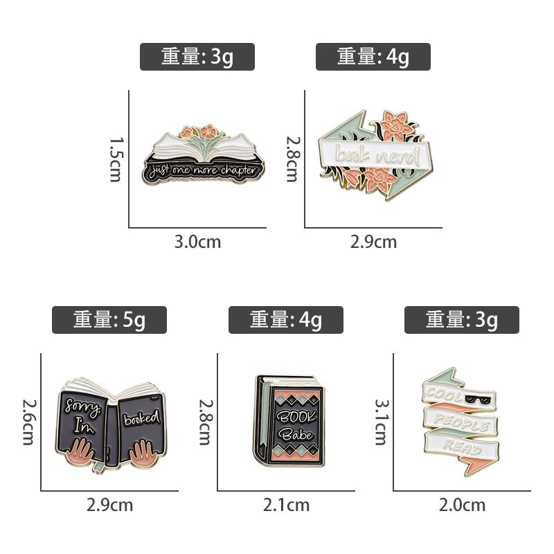 Just One More Chapter Enamel Pin Creative Backpack Brooch Of Reading Book As Bookworm And Student Gift3