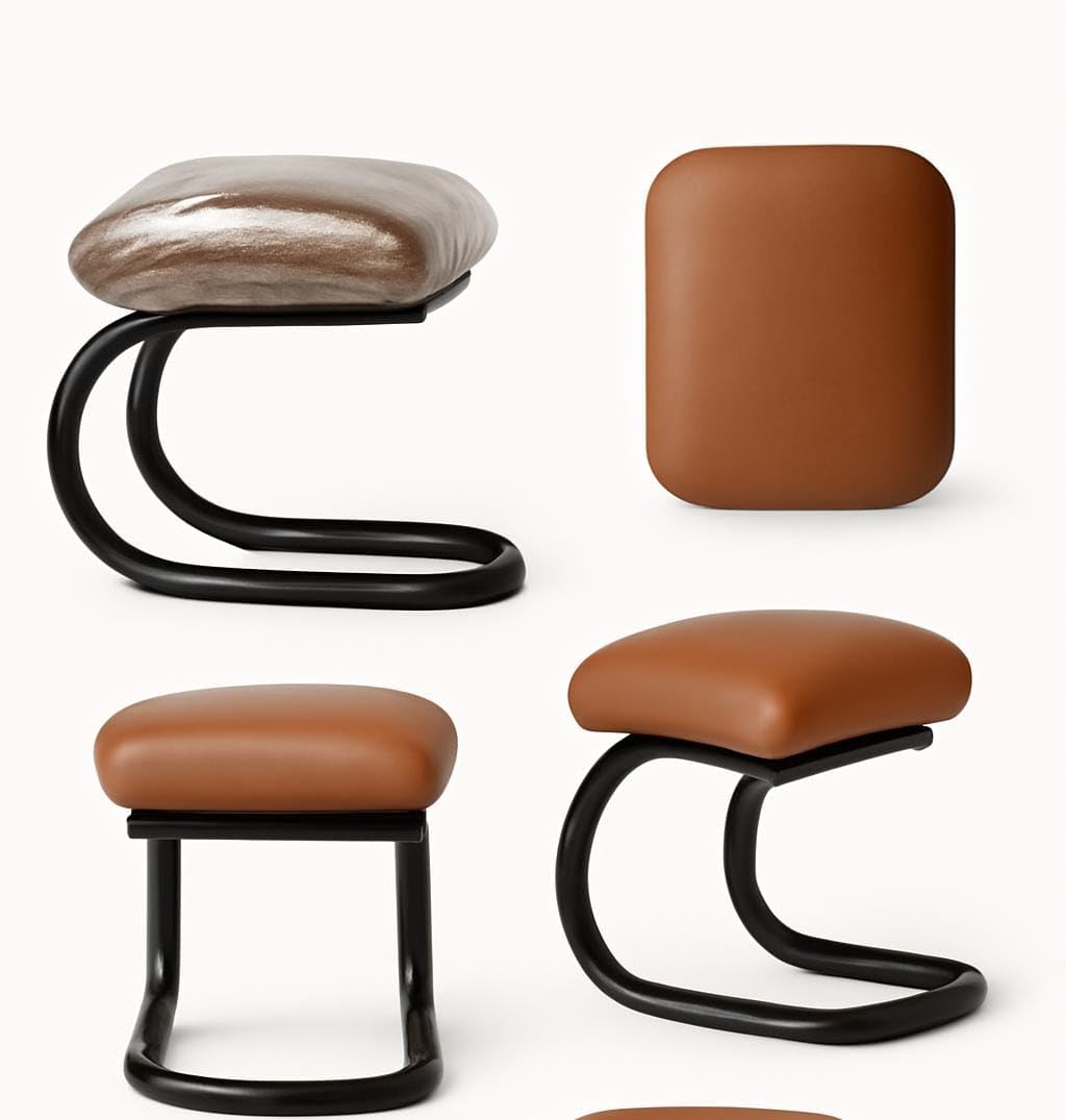 3-in-1 Multi-Purpose Prayer Chair for Namaz, Yoga, Meditation, Support Stool with Anti-Slip Base, Brown 23cm 1