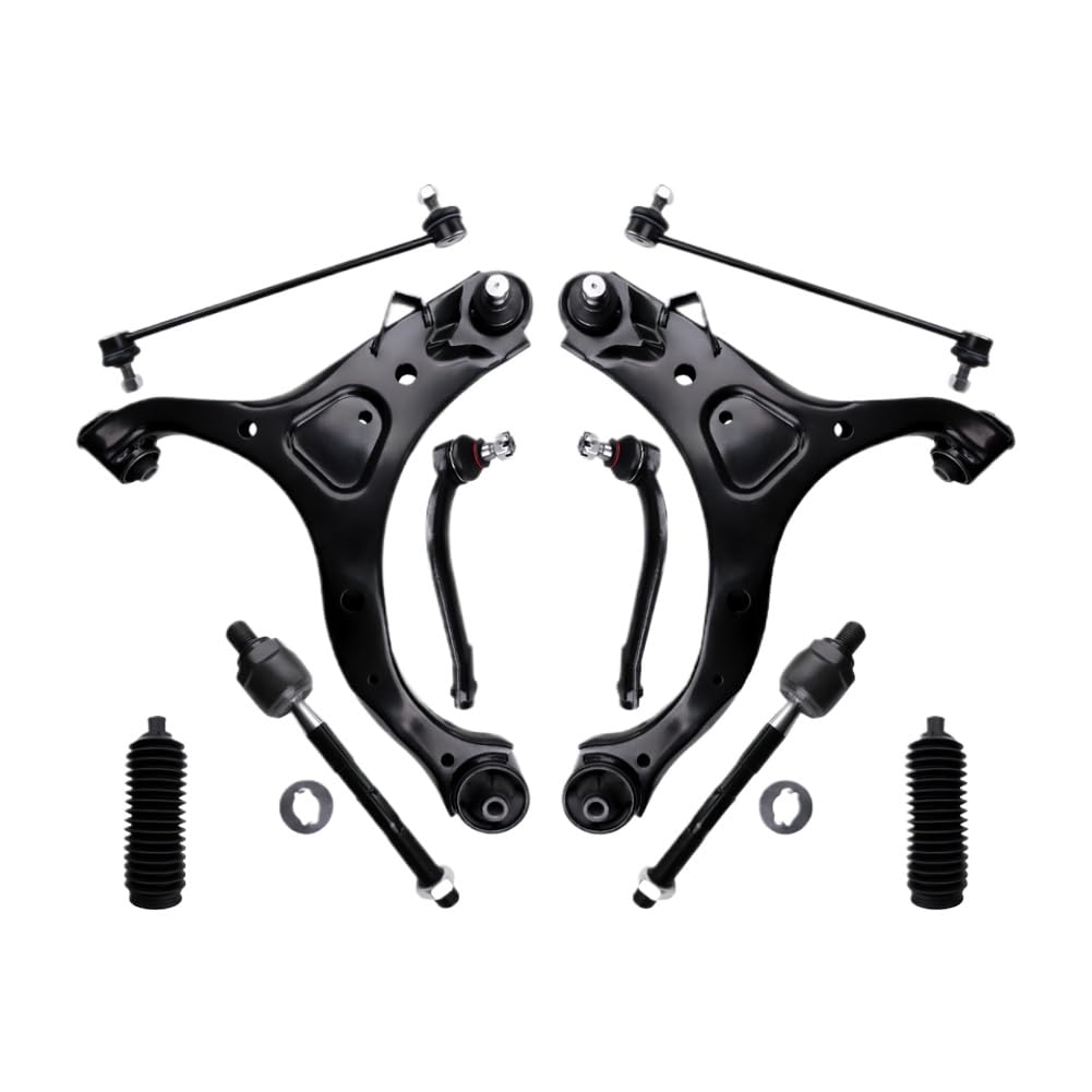 10 ud. Brazo inferior delantero de control, barra de dirección, enlace de barra estabilizadora, compatible con Santa Fe 2007 2008 2009 2010 2011 2012 2013