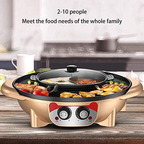 Olla eléctrica para barbacoa y hot pot con control de temperatura miniatura 5