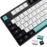 MOLGRIA Light Cyan Keycaps 129 Set for Mechanical Keyboard, Custom PBT XDA Profile Key Caps with Japanese Font for Gateron Kailh Cherry MX Switch 104/84/74/68/64/61 ANSI/ISO Keyboard