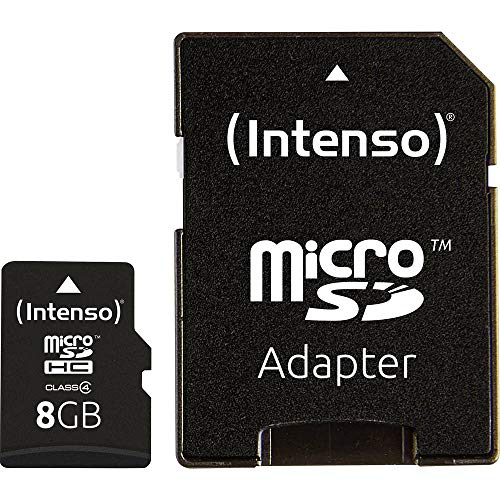 Intenso Scheda di memoria MicroSDHC Memory Card da 8 GB, Class 4 (con Adattatore SD)