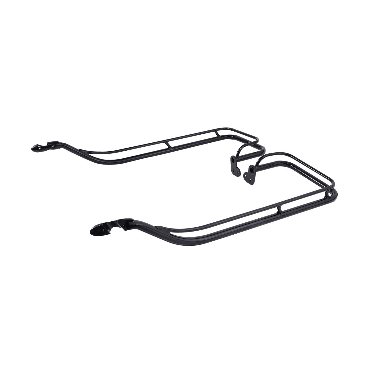 XMT-MOTO Motorcycle Parts Black Twin Rail Saddlebag Guard Kit fits for Harley Davidson Touring FLHR, FLHT, FLHTK, FLTR and FLTRU models 2009-2013