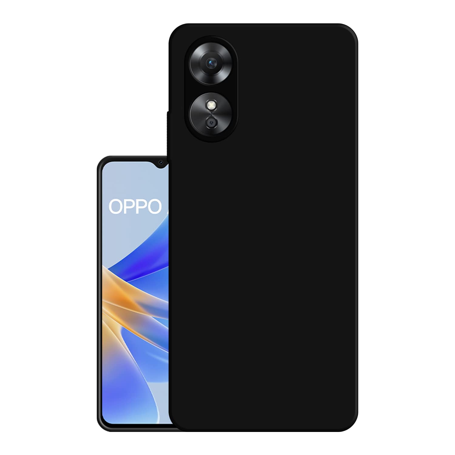 HELLO ZONE Exclusive Matte Finish Soft Back Case Rubber Cover for Oppo A17 - Black (B0BJPKNCN2) Amazon Price History, Amazon Price Tracker
