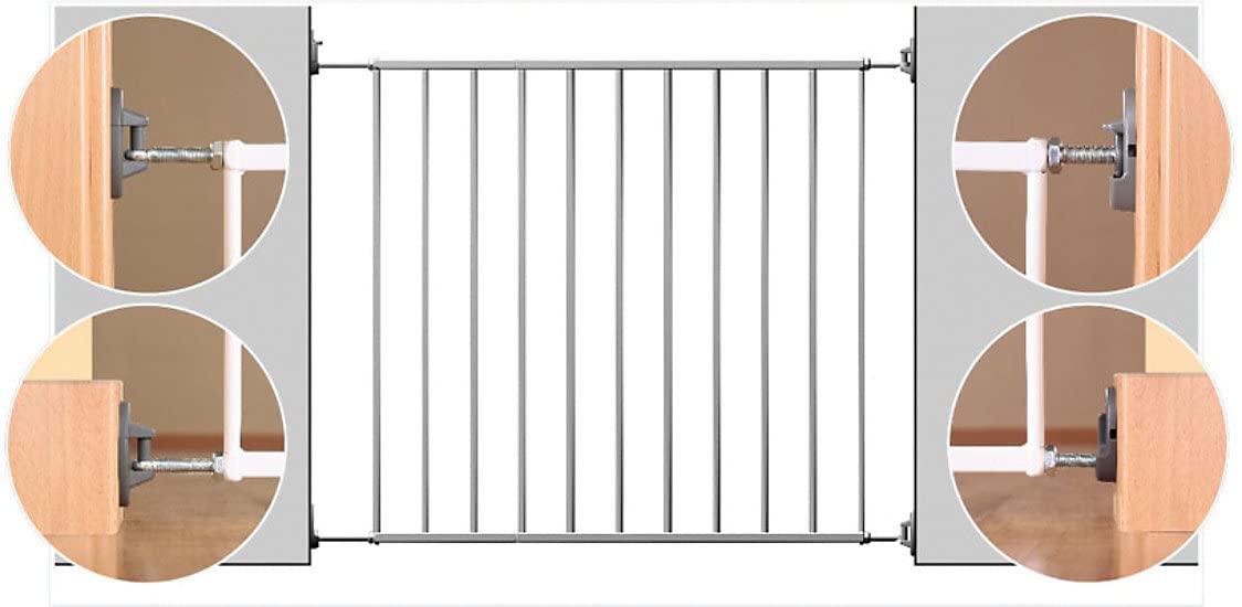 Reer 46221 - Barrera De Seguridad Con Ajuste De Tornillo Opcional, Color Blanco, Wood