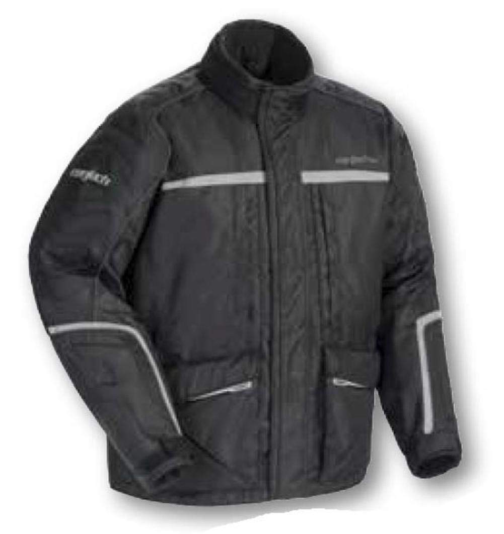 Cortech Cascade 2.0 Men's Snowboard Snowmobile Jacket - Black/Black/Silver/Medium