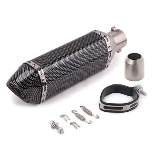 SunshineLife スリップオンマフラー バイクサイレンサー 炭素繊維GP Φ38mm?Φ50.8mm汎用 ステンレス マフラー可取り外し サイレンサー オートバイ ブラック