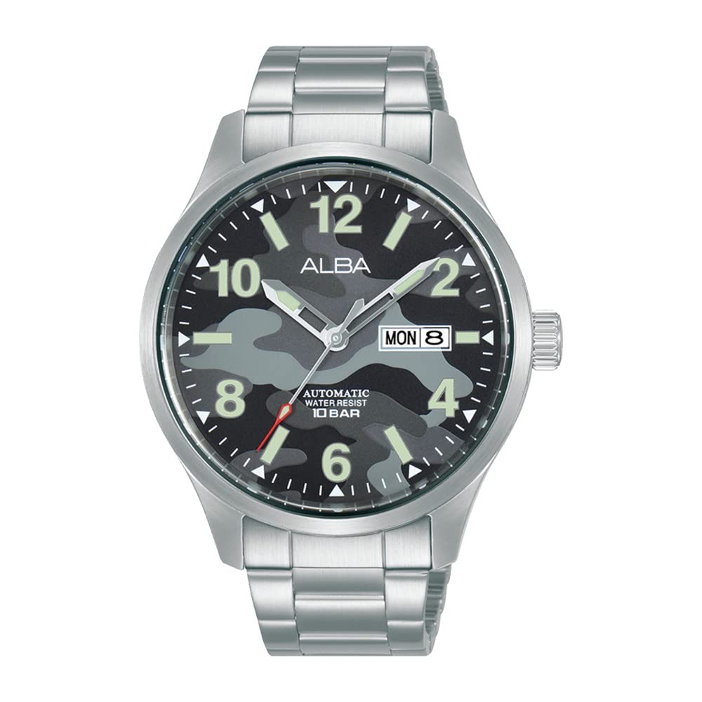Alba Stainless Steel Men Analog Wristwatch Al4275X1, Black Dial, Silver Band (B0C43661Z6) Amazon Price History, Amazon Price Tracker