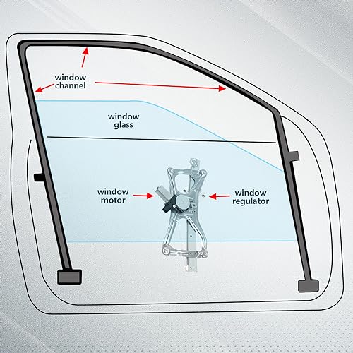 FINDAUTO 748-477 Front Right Passenger Side Power Window Regulator with Motor fit for 2006-2011 for Honda Civic by FINDAUTO - Image 7
