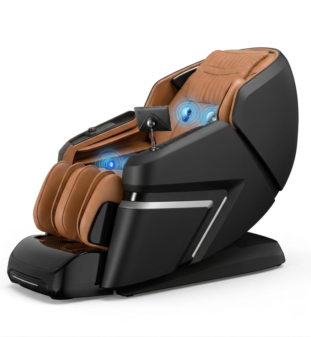 WELLMORE Full Body Massage Chair 4D + 3D Dual Mechanism Massage Chair | 125°-172° Flexible SL Track | 24 Auto Programs AI Voice Control & Heating 5 Year Warranty