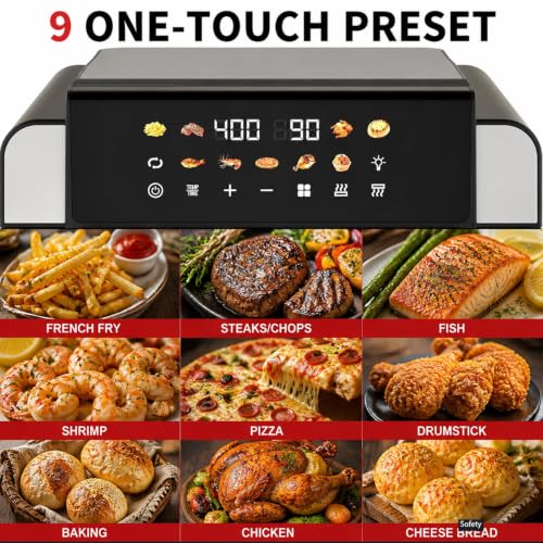 Image of 16 Qt Air Fryer Toaster Oven Combo with PFAS-Free Ceramic Coating
