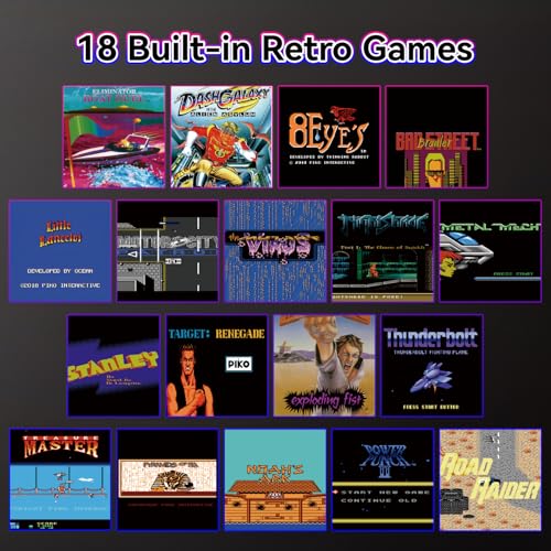 NEOCADE Console de Jeux pour Mega Drive, MD Retro Game Console, avec 12 Cartouches Mega Drive et manettes, 18 Jeux NES préinstallés – Image 4