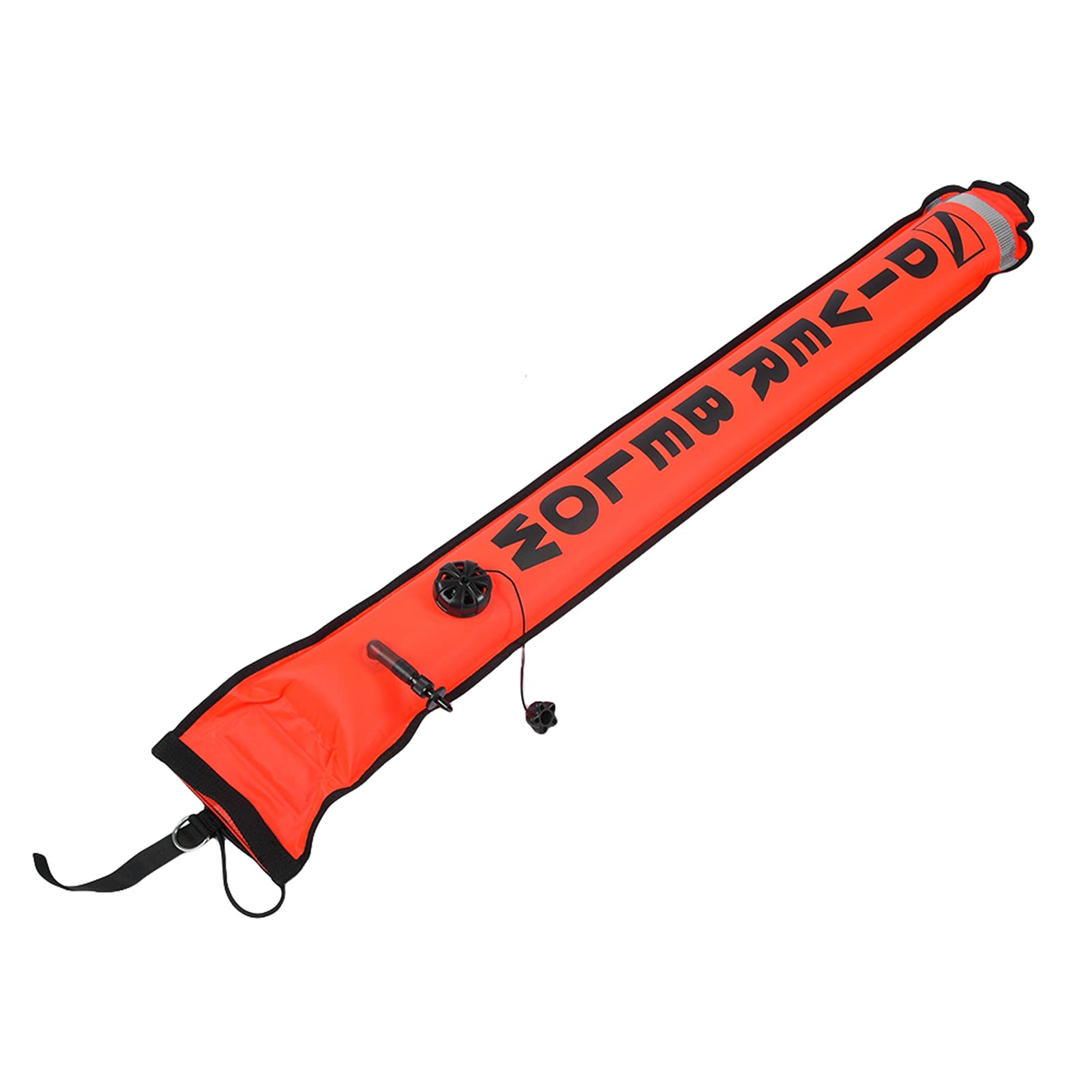 KIMISS 5FT High Visibility, Scuba Diving SMB Signal Marker Buoy Inflatable Tube, Signal Marker Buoy (Red) (Red)