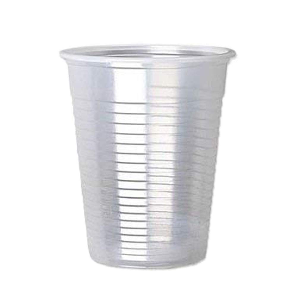 A406 White Plastic Disposable Water Cups Strong Drinking Tumbler Glasses Clear And Cups 7 Ounce (6000 Cups, Clear)